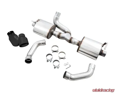 AWE Tuning Tread Edition Axle Back Dual Exhaust for Jeep Wrangler 2018-2025, 3" Diameter, Black Tips - 3015-33001