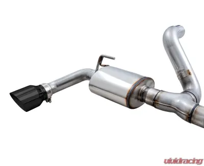 AWE Tuning Tread Edition Axle Back Dual Exhaust for Jeep Wrangler 2018-2025, 3" Diameter, Black Tips - 3015-33001