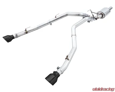 AWE Tuning 0FG Dual Rear Exit Cat Back | 3" Diameter | 5" Dual Diamond Black Tips Ram 1500 2011-2018 - 3015-33004