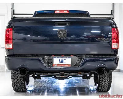 AWE Tuning 0FG Dual Rear Exit Cat Back | 3" Diameter | 5" Dual Diamond Black Tips Ram 1500 2011-2018 - 3015-33004