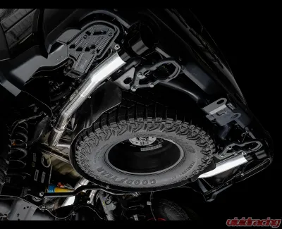 AWE Tuning 0FG Cat Back Exhaust | 3" Diameter | 4.5" Dual Diamond Black Tips Ram TRX 2021-2024 - 3015-33005
