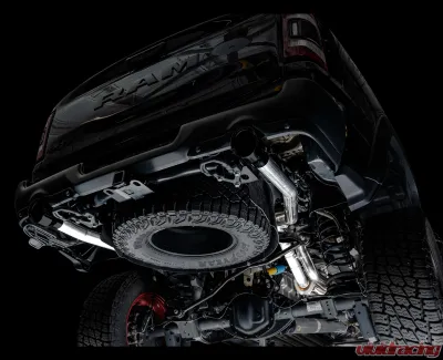 AWE Tuning 0FG Cat Back Exhaust | 3" Diameter | 4.5" Dual Diamond Black Tips Ram TRX 2021-2024 - 3015-33005