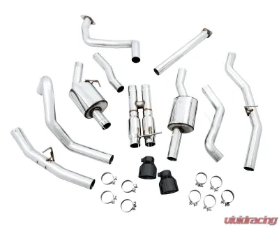 AWE Tuning 0FG Cat Back Exhaust | 3" Diameter | 4.5" Dual Diamond Black Tips Ram TRX 2021-2024 - 3015-33005