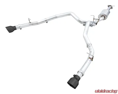 AWE Tuning 0FG Dual Rear Exit Cat Back | 3" Diameter | 5" Dual Diamond Black Tips Ram 1500 2019-2024 - 3015-33006
