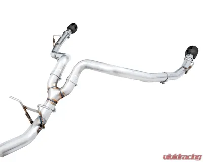 AWE Tuning 0FG Dual Rear Exit Cat Back | 3" Diameter | 5" Dual Diamond Black Tips Ram 1500 2019-2024 - 3015-33006