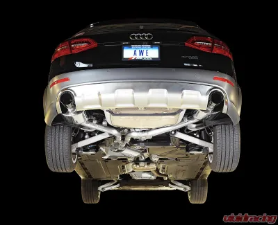 AWE Tuning Touring Edition Exhaust | 2.5" Diameter | 3.54" Dual Outlet Diamond Black Tips Audi allroad 2013-2016 - 3015-33018