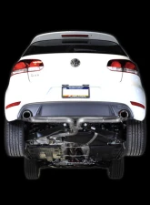 AWE Tuning Performance Cat Back Exhaust | 2.5" Diameter | 2.5" Dual Diamond Black Round Tips Volkswagen GTI 2010-2013                                     - 3015-33038 - Image 2