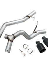 AWE Tuning Trail-to-Tread Conversion Kit  | Dual Exhaust | 3" Diameter | 5" Dual Diamond Black Tips Jeep Gladiator 2020-2023                                     - 3015-33065 - Image 2