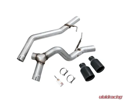 AWE Tuning Trail-to-Tread Conversion Kit  | Dual Exhaust | 3" Diameter | 5" Dual Diamond Black Tips Jeep Gladiator 2020-2023 - 3015-33065