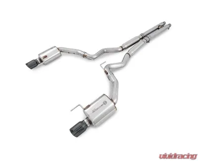 AWE Tuning Touring Edition Cat Back Exhaust | 3" Diameter | 4" Dual Diamond Black Tips Ford Mustang GT 2015-2017 - 3015-33084