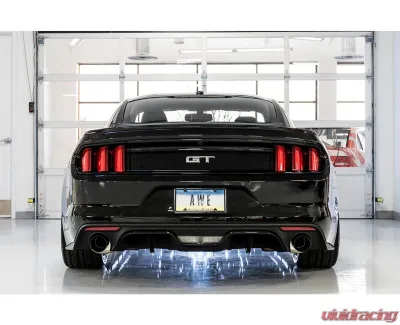 AWE Tuning Touring Edition Cat Back Exhaust | 3" Diameter | 4" Dual Diamond Black Tips Ford Mustang GT 2015-2017 - 3015-33084