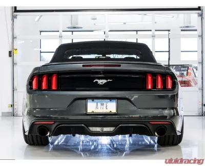 AWE Tuning Touring Edition Axle-Back Exhaust for Ford Mustang EcoBoost 2015-2023, 2.5" Stainless Steel, 4" Dual Diamond Black Tips - 3015-33086