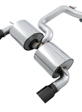 AWE Tuning Touring Edition Cat Back Exhaust | Non-Resonated | 3" Diameter | 4.5" Dual Diamond Black Tips Ford Focus RS 2016-2018                                     - 3015-33088 - Image 3