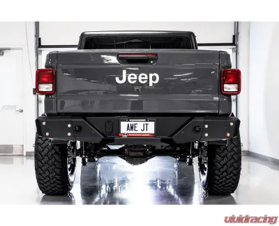 AWE Tuning Tread Edition Cat Back Dual Exhaust | 3" Diameter | 5" Dual Diamond Black Tips Jeep Gladiator 2020-2024 - 3015-33101