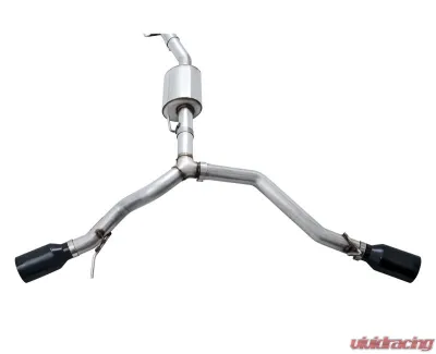 AWE Tuning Tread Edition Cat Back Dual Exhaust | 3" Diameter | 5" Dual Diamond Black Tips Jeep Gladiator 2020-2024 - 3015-33101