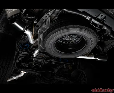 AWE Tuning Tread Edition Cat Back Dual Exhaust | 3" Diameter | 5" Dual Diamond Black Tips Jeep Gladiator 2020-2024 - 3015-33101