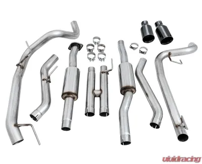 AWE Tuning 0FG Performance Cat Back Exhaust | Resonated | 3" Diameter | 5" Dual Diamond Black Tips Ford F-150 Raptor 2017-2020 - 3015-33106