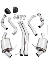 AWE Tuning Touring Edition Exhaust | Non-Resonated | 3" Diameter | 7" Dual Diamond Black RS-Style Tips Audi RS5 2018-2019                                     - 3015-33108 - Image 8