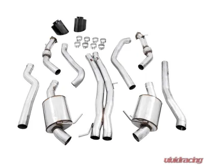 AWE Tuning Touring Edition Exhaust | Non-Resonated | 3" Diameter | 7" Dual Diamond Black RS-Style Tips Audi RS5 2018-2019 - 3015-33108