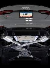 AWE Tuning Touring Edition Exhaust | Non-Resonated | 3" Diameter | 7" Dual Diamond Black RS-Style Tips Audi RS5 2018-2019                                     - 3015-33108 - Image 9