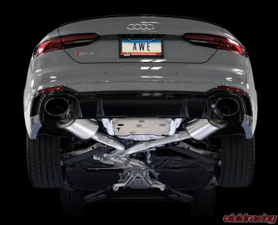 AWE Tuning Touring Edition Exhaust | Non-Resonated | 3" Diameter | 7" Dual Diamond Black RS-Style Tips Audi RS5 2018-2019 - 3015-33108