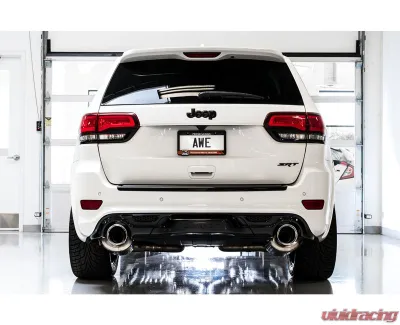 AWE Tuning Touring Edition Exhaust | 3" Diameter | 5" Dual Diamond Black Tips Jeep Grand Cherokee SRT 2014-2021 - 3015-33121