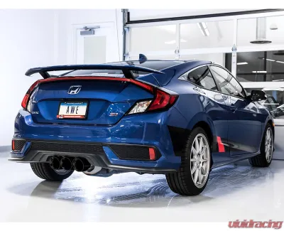 AWE Tuning Touring Edition Exhaust | 3" Diameter | 4.5" Dual Diamond Black Tips Honda Civic Si 2017-2020 - 3015-33122