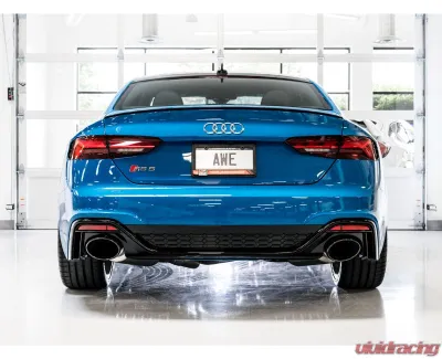 AWE Tuning Touring Edition Exhaust | 3" Diameter | 7" Dual Diamond Black RS-Style Tips Audi RS5 2021-2024 - 3015-33123
