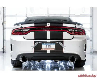 AWE Tuning Track Edition Exhaust | 3" Diameter | 4.5" Dual Diamond Black Tips Dodge Charger 2015-2020 - 3015-33126