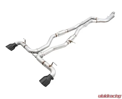 AWE Tuning Resonated Track Edition Exhaust | 3" Diameter | 5" Dual Diamond Black Tips Toyota GR Supra 2020-2024 - 3015-33130