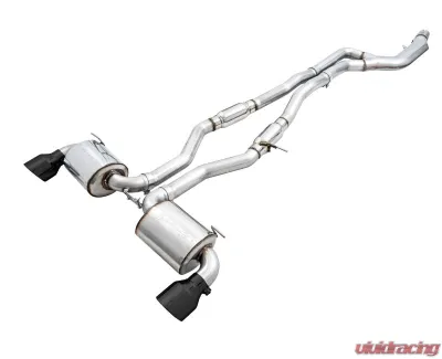 AWE Tuning Resonated Touring Edition Exhaust | 3" Diameter | 5" Dual Diamond Black Tips Toyota GR Supra 2020-2025 - 3015-33132