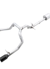 AWE Tuning 0FG Cat Back Split Rear Exit Exhaust | 3" Diameter | 5" Dual Diamond Black Tips Chevrolet Silverado 1500 2019-2025|GMC Sierra 1500 Limited 2022-2022                                     - 3015-33206 - Image 9
