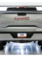 AWE Tuning 0FG Cat Back Split Rear Exit Exhaust | 3" Diameter | 5" Dual Diamond Black Tips Chevrolet Silverado 1500 2019-2025|GMC Sierra 1500 Limited 2022-2022                                     - 3015-33206 - Image 2