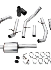 AWE Tuning 0FG Cat Back Split Rear Exit Exhaust | 3" Diameter | 5" Dual Diamond Black Tips Chevrolet Silverado 1500 2019-2025|GMC Sierra 1500 Limited 2022-2022                                     - 3015-33206 - Image 6