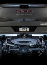 AWE Tuning 0FG Cat Back Split Rear Exit Exhaust | 3" Diameter | 5" Dual Diamond Black Tips Chevrolet Silverado 1500 2019-2025|GMC Sierra 1500 Limited 2022-2022                                     - 3015-33206 - Image 7