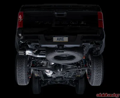 AWE Tuning 0FG Exhaust | 4.5" Dual Diamond Black Tips Toyota Tacoma 2024-2025 - 3015-33254