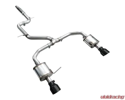 AWE Tuning Touring Edition Exhaust Diamond Black Tips Volkswagen Jetta GLI 2022-2026 - 3015-33275