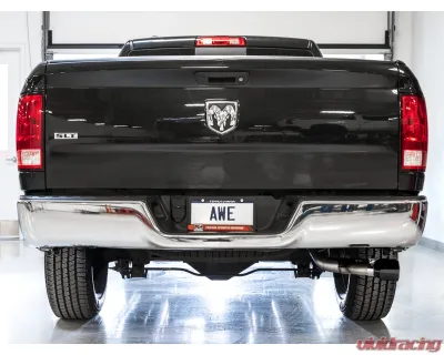 AWE Tuning 0FG Single Side Exit Cat Back Exhaust | 3" Diameter | 4.5" Dual Diamond Black Tips Ram 1500 2011-2018 - 3015-33309