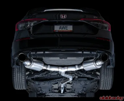 AWE Tuning Touring Edition Exhaust | 3" Diameter | 5" Dual Diamond Black Tips Acura Integra|Honda Civic Si 2022-2025 - 3015-33331