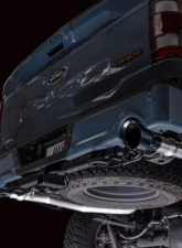 AWE Tuning 0FG Resonated Cat Back | 3" Diameter | 5" Dual Diamond Black Tips Ford F-150 Tremor 2021-2025                                     - 3015-33402 - Image 2