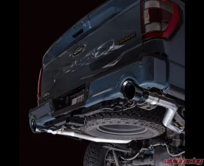 AWE Tuning 0FG Resonated Cat Back | 3" Diameter | 5" Dual Diamond Black Tips Ford F-150 Tremor 2021-2025 - 3015-33402