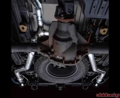 AWE Tuning 0FG Resonated Cat Back | 3" Diameter | 5" Dual Diamond Black Tips Ford F-150 Tremor 2021-2025 - 3015-33402