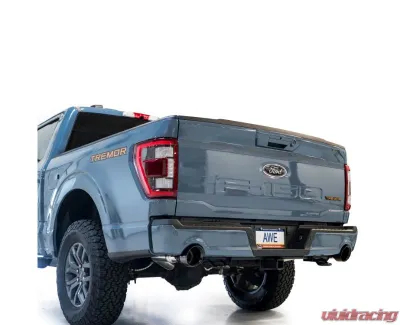 AWE Tuning 0FG Resonated Cat Back | 3" Diameter | 5" Dual Diamond Black Tips Ford F-150 Tremor 2021-2025 - 3015-33402
