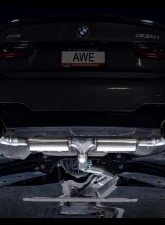 AWE Tuning Touring Edition Axle Back Exhaust 3" Dual 4.5" Black Tips for BMW 330i/430i 2019-2024                                     - 3015-33429 - Image 11