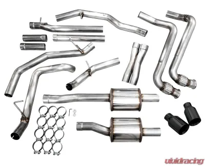 AWE Tuning 0FG Cat Back Exhaust | 3" Diameter | 5" Dual Diamond Black Tips Ram 1500 2025 - 3015-33530