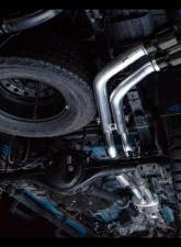 AWE Tuning 0FG Exhaust | 2.5" Diameter | with BashGuard | 4.5" Dual Diamond Black Tips Toyota Tacoma 2016-2023                                     - 3015-33826 - Image 9