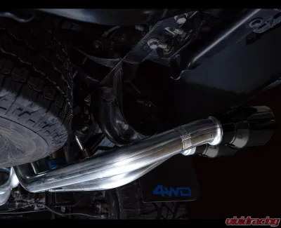 AWE Tuning 0FG Exhaust | 2.5" Diameter | with BashGuard | 4.5" Dual Diamond Black Tips Toyota Tacoma 2016-2023 - 3015-33826