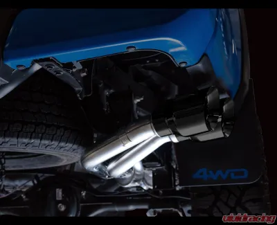 AWE Tuning 0FG Exhaust | 2.5" Diameter | with BashGuard | 4.5" Dual Diamond Black Tips Toyota Tacoma 2016-2023 - 3015-33826