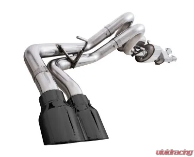 AWE Tuning 0FG Exhaust | 2.5" Diameter | with BashGuard | 4.5" Dual Diamond Black Tips Toyota Tacoma 2016-2023 - 3015-33826