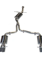 AWE Tuning Touring Edition Exhaust | 2.5" Diameter | 3.54" Quad Chrome Silver Tips Audi A4 Quattro 2009-2014                                     - 3015-42018 - Image 2